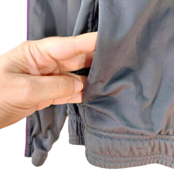 VTG 90s Y2K Puma Track Jacket Windbreaker Full Zip Gray White Purple 62200 Sz M - Picture 11 of 13
